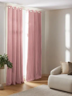 Westwing Collection Cortinas de terciopelo oscuras con ojales Rush, 2 uds.