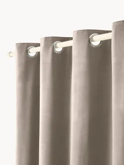Westwing Collection Cortinas oscurecedoras de terciopelo con ojales Rush, 2 uds.