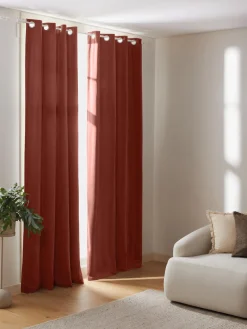 Westwing Collection Cortinas oscurecedoras de terciopelo con ojales Rush, 2 uds.