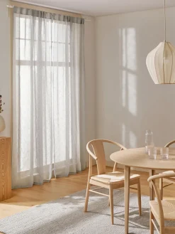 Westwing Collection Cortinas semitransparente con cinta de lazo Gardine Ibiza, 2 uds.