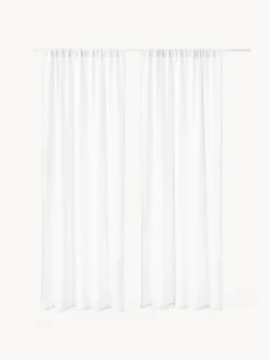 Westwing Collection Cortinas semitransparente de muselina con dobladillo Malvina, 2 uds.^ Cortinas Y Visillos|Mantas