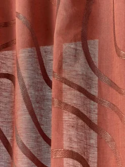 Westwing Collection Cortinas semitransparentes con lazos Lidia, 2 uds.