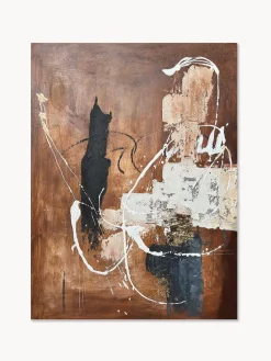 Agave Cuadro en lienzo pintado a mano Rust