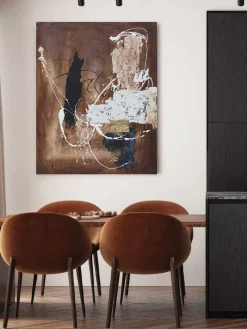 Agave Cuadro en lienzo pintado a mano Rust