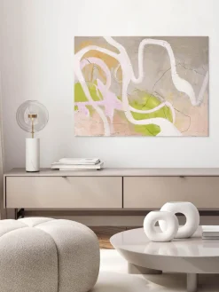 Malerifabrikken Cuadro en lienzo pintado a mano Light Line, marco de madera^ Jarrones|Decoración De Pared