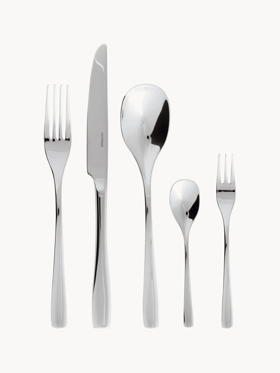 Sambonet Cubertería de acero inoxidable Sintesi, 6 comensales, 30 pzas.