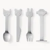 Niños Gense Cubertería infantil cepillada mate Animal Friends, 4 pzs.