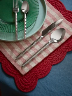 Westwing Collection Cubertería pulida martillada Miles, 4 comensales (20 pzas.)