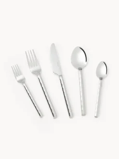 Westwing Collection Cubertería pulida martillada Miles, 4 comensales (20 pzas.)