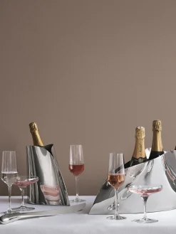 GEORG JENSEN Cubitera de champán de acero inoxidable con forma orgánica Indulgence^ Accesorios De Bar|Vajillas Completas