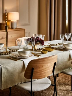 Bitossi Home Cuenco de porcelana con borde irregular dorado Edge