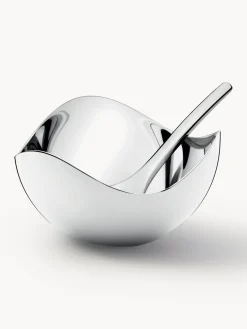 GEORG JENSEN Cuenco de sal de acero inoxidable Bloom, con cuchara^ Molinillos De Especias|Molinillos De Especias