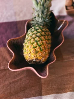 HKLIVING Cuenco de servir artesanal de gres Shell