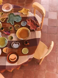 HKLIVING Cuenco de servir artesanal de gres Shell^ Cuencos Y Platos De Servir|Vajillas Completas