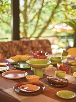 HKLIVING Cuenco de servir artesanal de gres Shell^ Cuencos Y Platos De Servir|Vajillas Completas