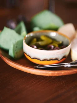 HKLIVING Cuencos artesanales de gres 70's, 4 uds.