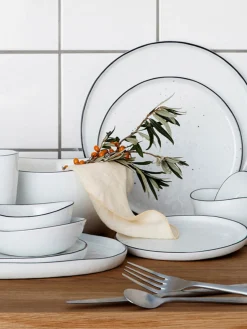 Broste Copenhagen Cuencos artesanales de porcelana Salt, Ø 20 cm, 2 uds.^ Boles Y Tazones|Menaje De Mesa