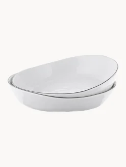 Broste Copenhagen Cuencos artesanales de porcelana Salt, Ø 20 cm, 2 uds.^ Boles Y Tazones|Menaje De Mesa