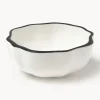 Westwing Collection Cuencos de porcelana con volantes Bia, 4 uds.^ Cuencos Aperitivos|Vajillas Completas