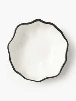 Westwing Collection Cuencos de porcelana con volantes Bia, 4 uds.^ Boles Y Tazones|Vajillas Completas