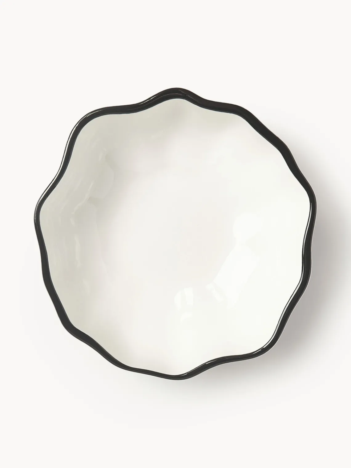 Westwing Collection Cuencos de porcelana con volantes Bia, 4 uds.^ Boles Y Tazones|Vajillas Completas