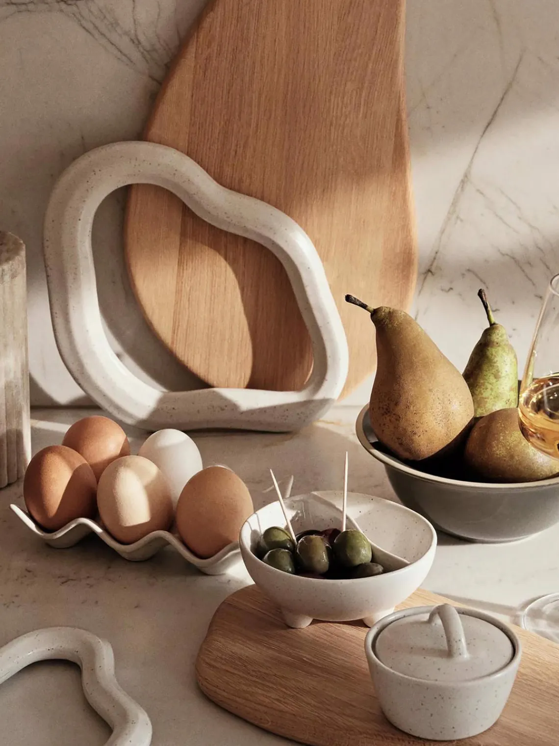 Broste Copenhagen Cuencos de salsas artesanales , 4 uds.^ Cuencos Aperitivos|Vajillas Completas