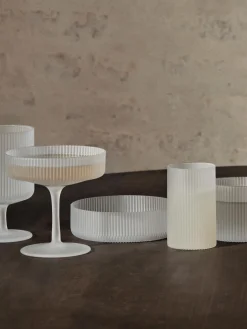Ferm Living Cuencos soplados con relieves Ripple, 4 uds.
