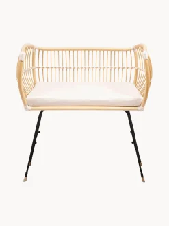 Niños Bermbach Cuna artesanal de ratán ajustable en altura Martha