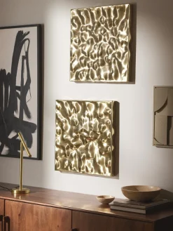 Westwing Collection Decoraciones de pared martillada Splash, 2 uds.