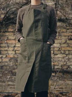 Ferm Living Delantal de jardinería de algodón ecológico Bark