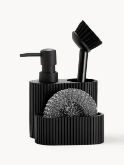 Andrea House Dispensador con cepillo Poly, 3 pzas.^ Escurreplatos|Almacenaje De Cocina