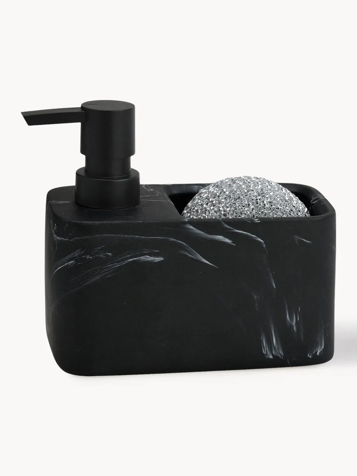 Andrea House Dispensador de jabón en look mármol con esponja Galia, juego de 2^ Escurreplatos|Almacenaje De Cocina