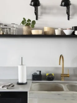 Andrea House Dispensador de jabón en look mármol con esponja Galia, juego de 2^ Escurreplatos|Almacenaje De Cocina