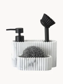 Andrea House Dispensador de líquido con cepillo Holy, 3 pzas.