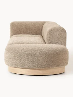 Westwing Collection Diván modular de borreguillo bouclé con reposapiés Natalie^ Sofás