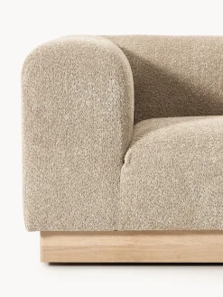 Westwing Collection Diván modular de borreguillo bouclé con reposapiés Natalie^ Sofás