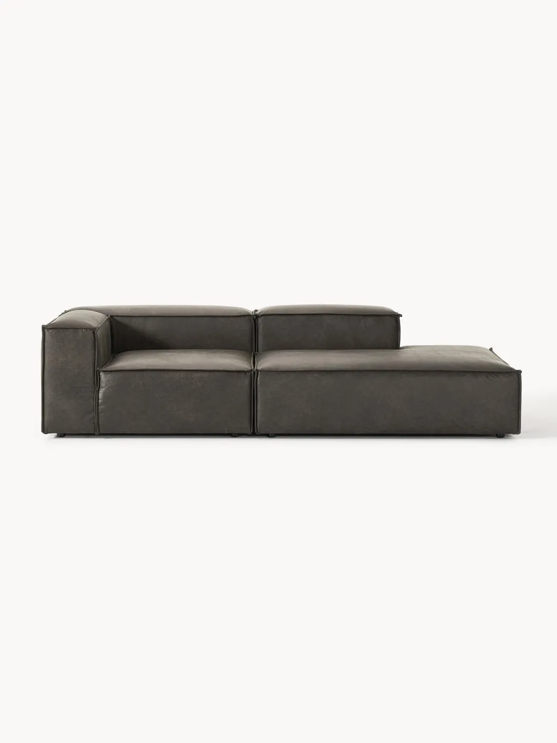 Westwing Collection Diván modular de cuero reciclado Lennon^ Sofás