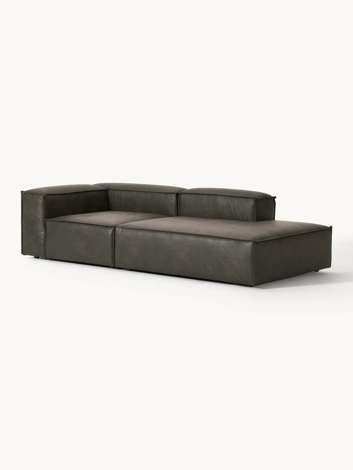 Westwing Collection Diván modular de cuero reciclado Lennon^ Sofás