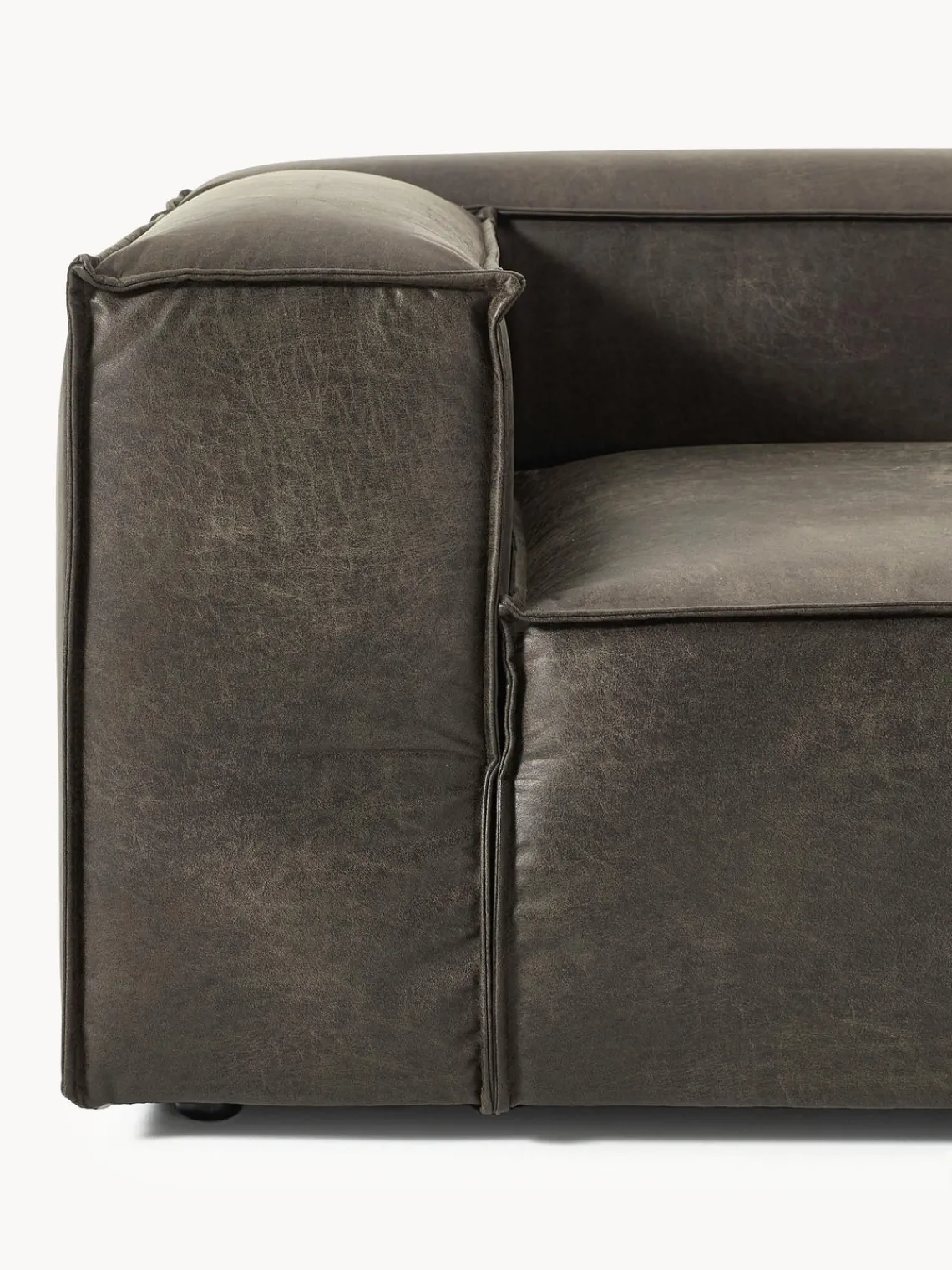 Westwing Collection Diván modular de cuero reciclado Lennon^ Sofás
