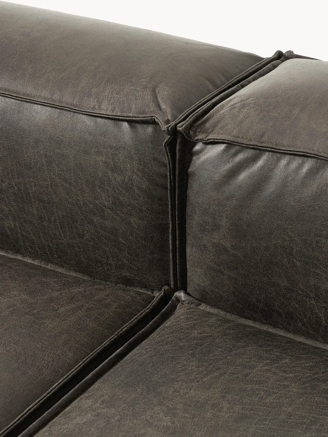Westwing Collection Diván modular de cuero reciclado Lennon^ Sofás