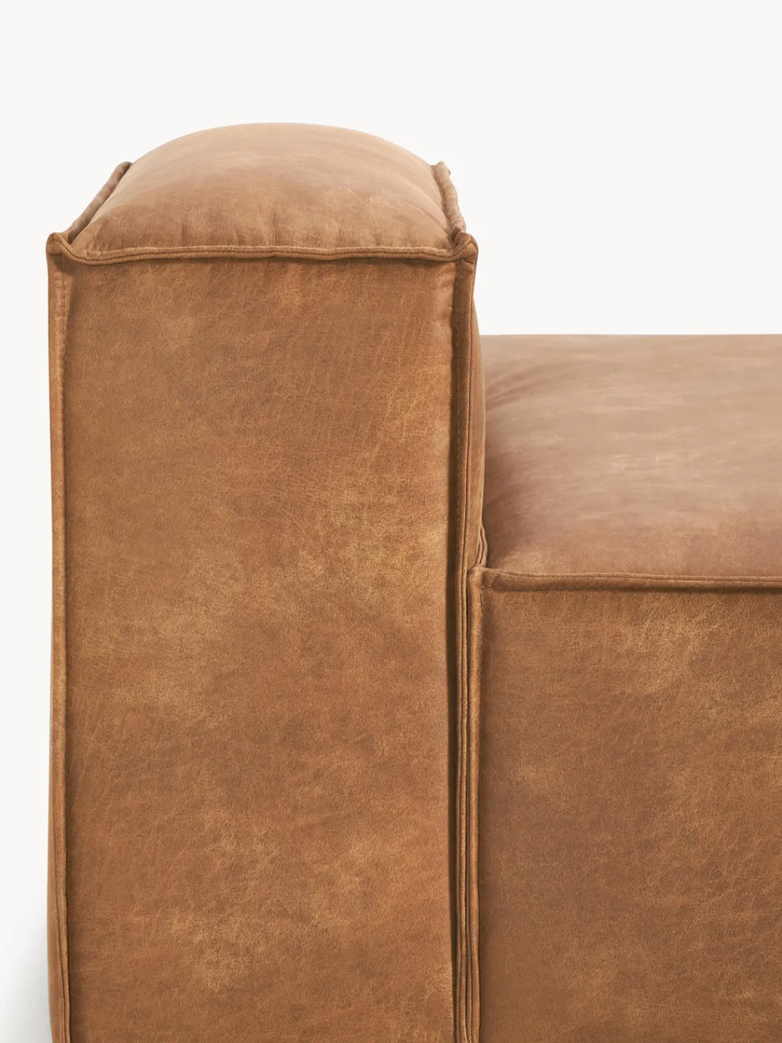 Westwing Collection Diván modular de cuero reciclado Lennon