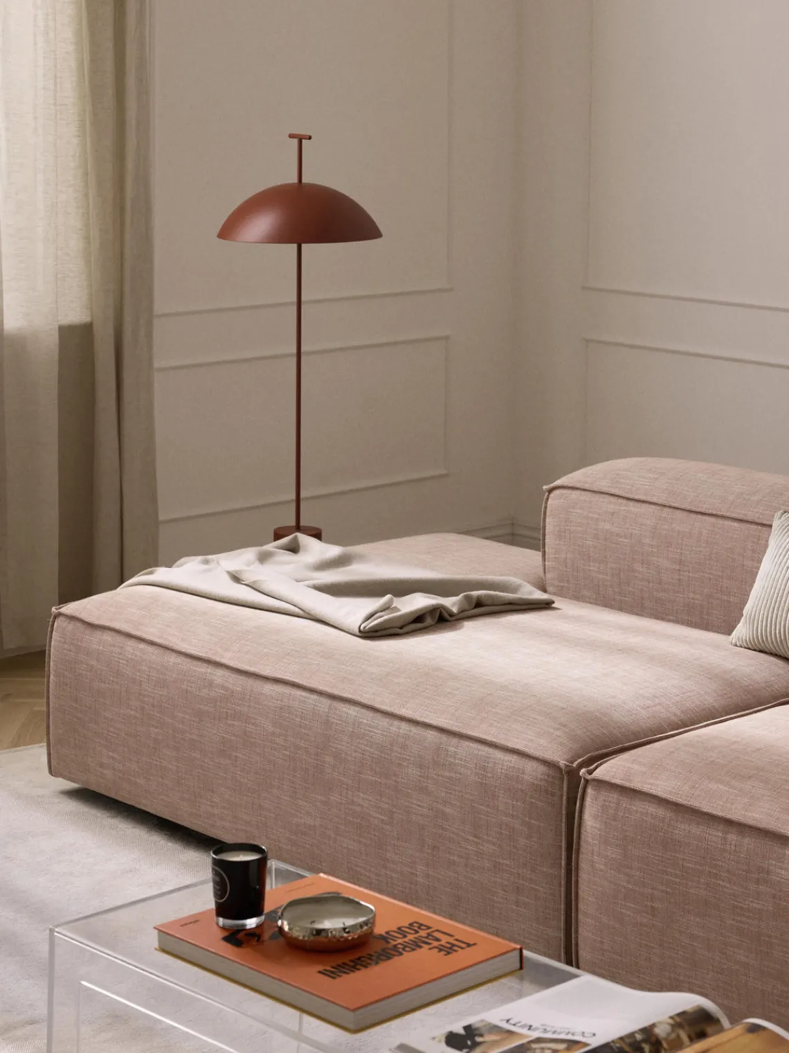 Westwing Collection Diván modular de mezcla de lino Lennon^ Sofás