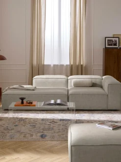 Westwing Collection Diván modular de mezcla de lino Lennon^ Sofás