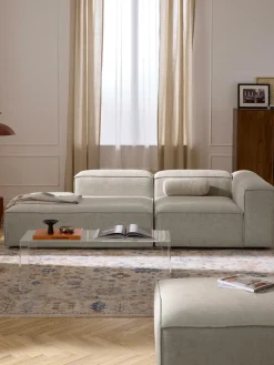 Westwing Collection Diván modular de mezcla de lino Lennon^ Sofás