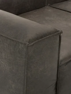 Westwing Collection Diván modular grande de cuero reciclado Lennon