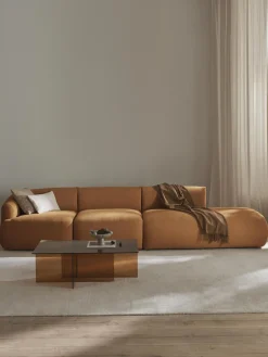 Westwing Collection Diván modular grande en tejido bouclé Sofia