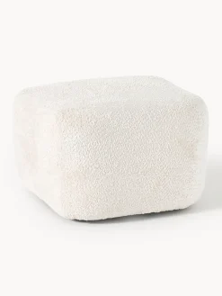Westwing Collection Diván puf de borreguillo bouclé Wolke