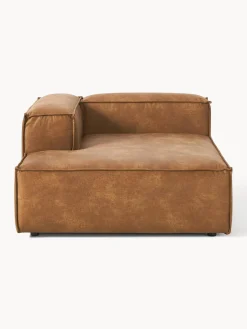Westwing Collection Diván sofá de cuero reciclado Lennon