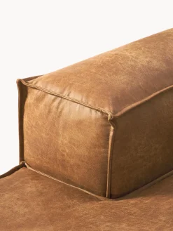 Westwing Collection Diván sofá de cuero reciclado Lennon