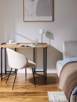 Westwing Collection Escritorio de madera de fresno Renee